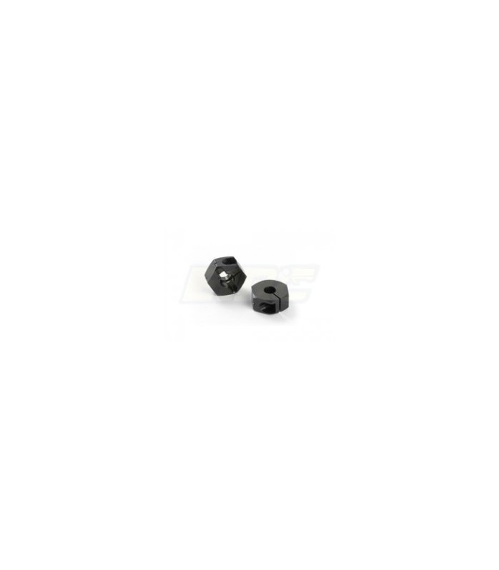 ALUMINUM WHEEL SUPPORT - 0.75MM - BLACK (2) - E1rc.com