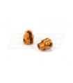ALUMINUM CAPS FOR ROLL BAR - ORANGE (2)