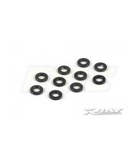 ARANDELAS DE ALUMINIO 3X6X1MM NEGRAS (10)