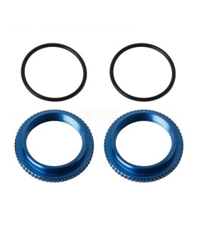 Associated 13mm Shock Collars  blue aluminum
