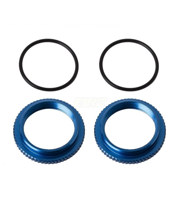 Associated 13mm Shock Collars, blue aluminum - E1rc.com
