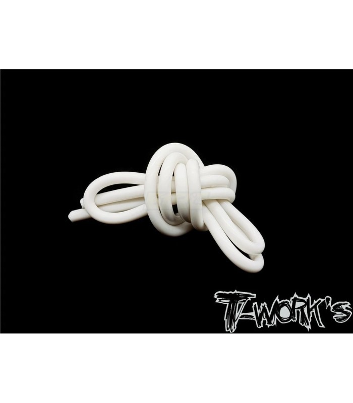 Tubo de silicona macarron blanco T-works (1m) - E1rc.com