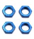 Tuercas de rueda 17mm azul associated - E1rc.com