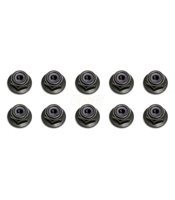 Tuerca M3 flanged associated negra - E1rc.com