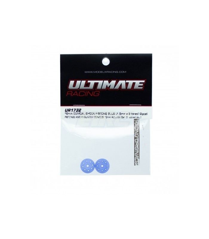 Pistones de amort. conicos 16mm azules (8x1.3mm)2u - E1rc.com