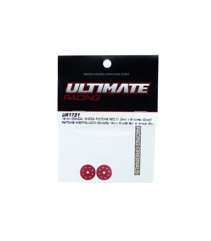 Pistones de amort. conicos 16mm rojos (8x1.2mm)2ud - E1rc.com