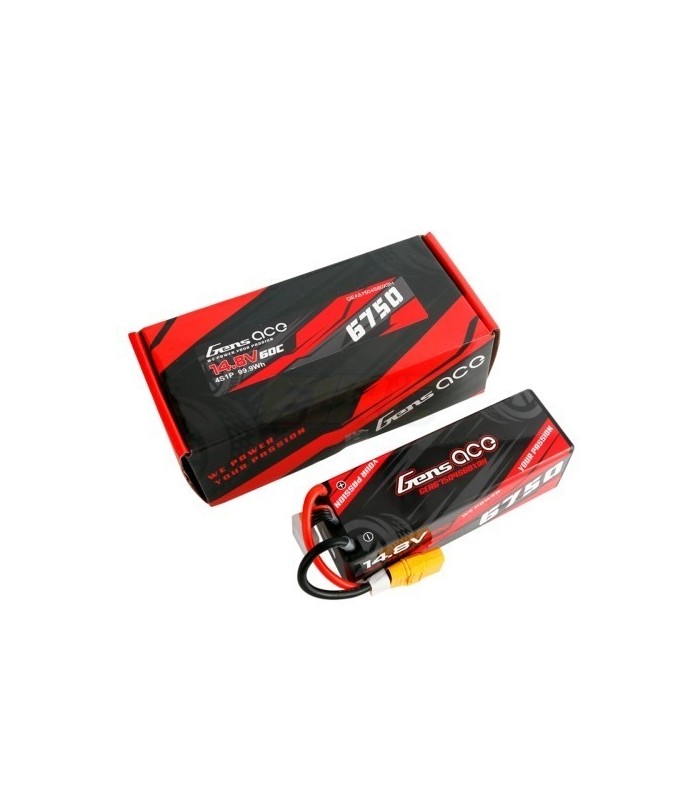 Bateria Gens Ace 6750 MAH 14.8V 60C 4S1P HC - E1rc.com
