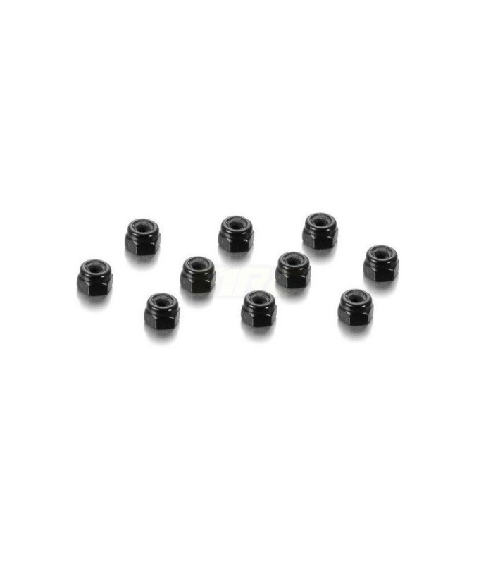 ALU NUT M3 - BLACK (10) - E1rc.com