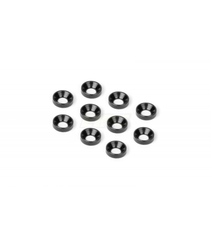 ALU COUNTERSUNK SHIM - BLACK (10) - E1rc.com