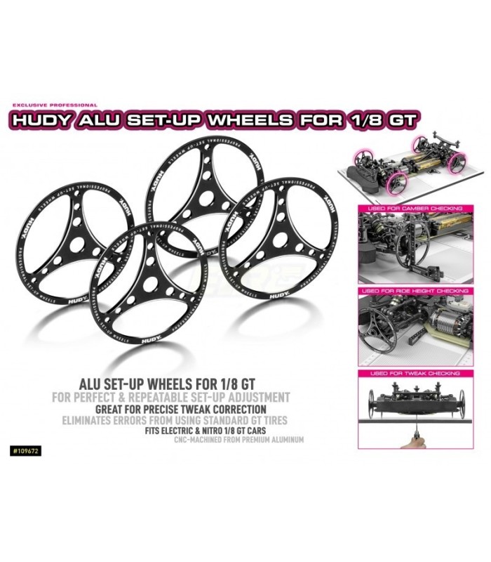 ALU SET-UP WHEEL FOR 1/8 GT (4) - E1rc.com