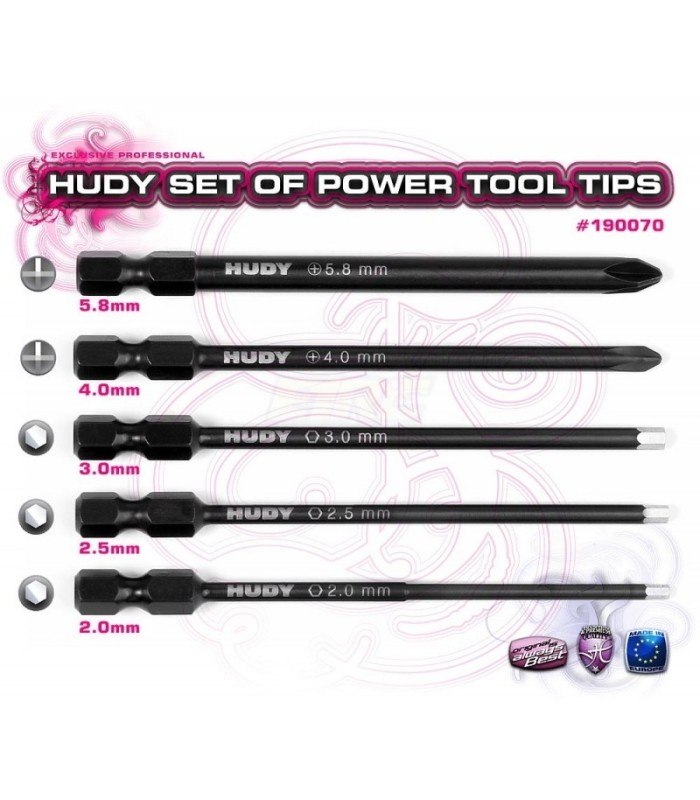 SET OF POWER TOOL TIPS 2.0, 2.5, 3.00MM + 4.0, 5.8 - E1rc.com