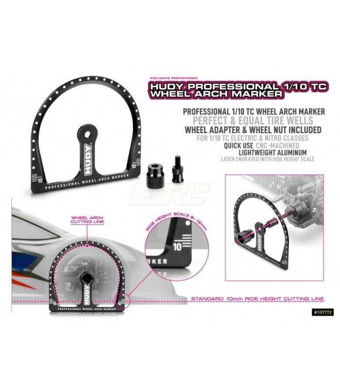 HUDY PROFESSIONAL 1/10 TC WHEEL ARCH MARKER - E1rc.com
