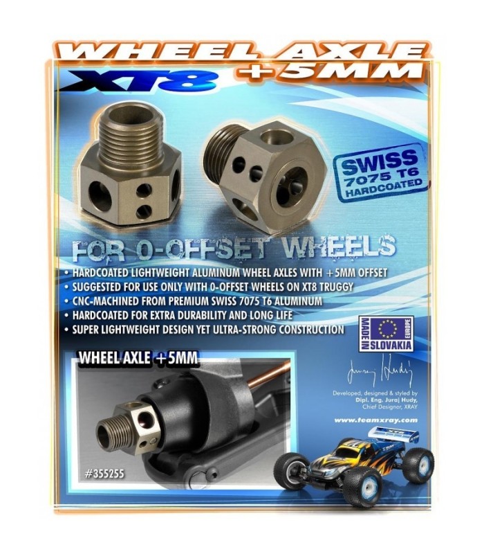 HEXAGONO DE RUEDA +5MM OFFSET ALUMINIO ALIGERADO ( - E1rc.com