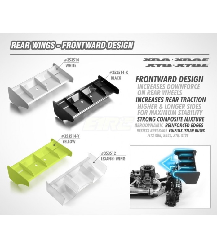 REAR WING - FRONTWARD - BLACK - E1rc.com