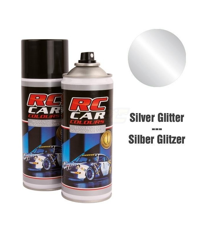 Pintura spray lexan silver glitter 150ml - E1rc.com