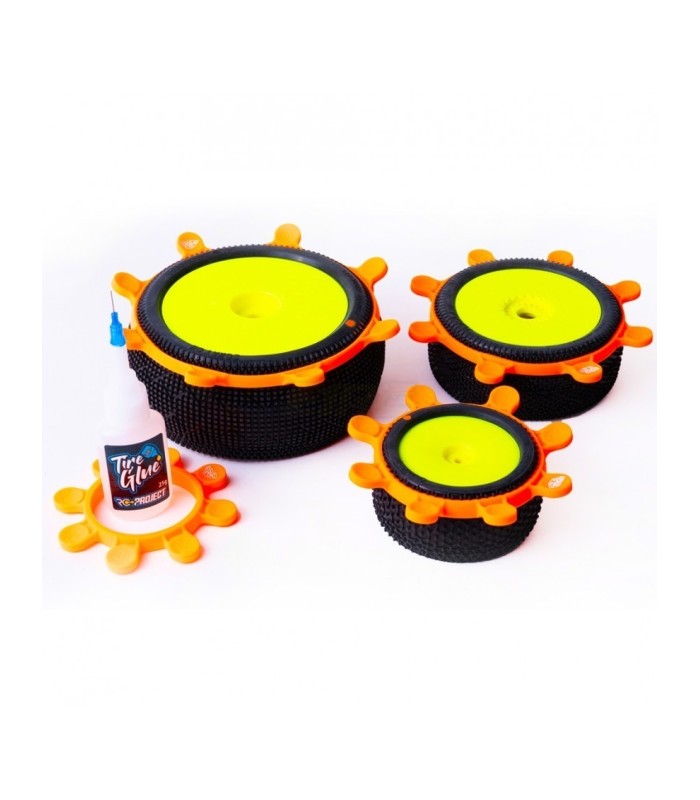 Gomas de pegado de neumaticos RcProject naranja - E1rc.com