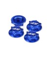 Tuerca rueda 1/8 estriada cerrada Jconcepts azul