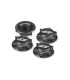 Tuerca rueda 1/8 estriada cerrada Jconcepts negra - E1rc.com