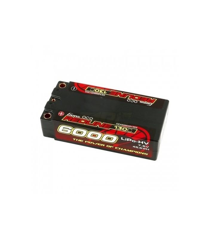 Gens Ace 6000MAH Shorty 7.6V HV 130C 2S2P 5mm - E1rc.com