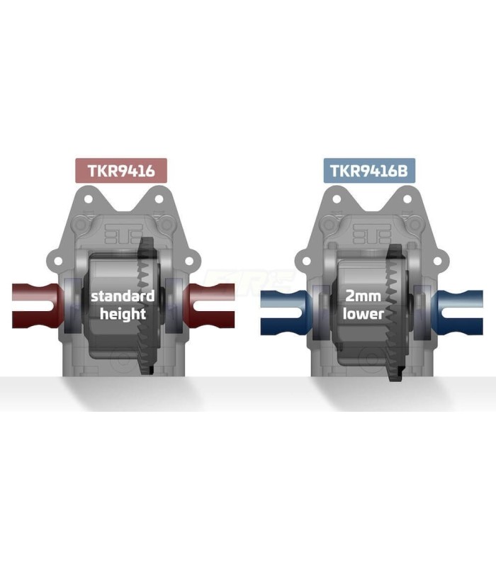 Caja de diferencial (-2mm, F/R, EB/NB/ET/NT48 2.x) - E1rc.com