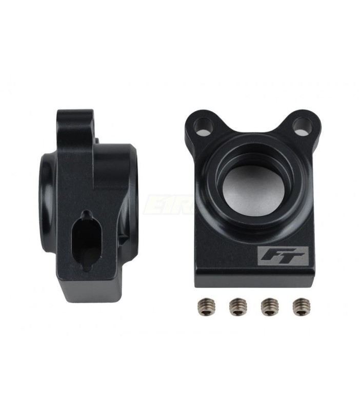 Manguetas traseras aluminio negras B74.1 FT - E1rc.com