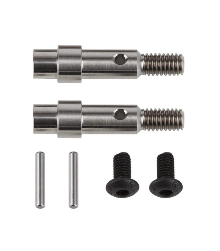 Asso FT Titanium Hex Adapter Front Axles - E1rc.com