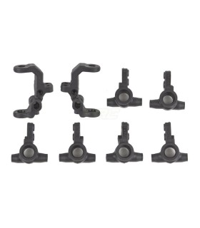 RC10B7 FT Caster and Steering Blocks  carbon