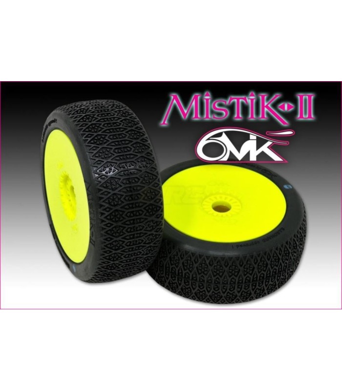 Mistik II morada pegada en llanta amarilla - E1rc.com