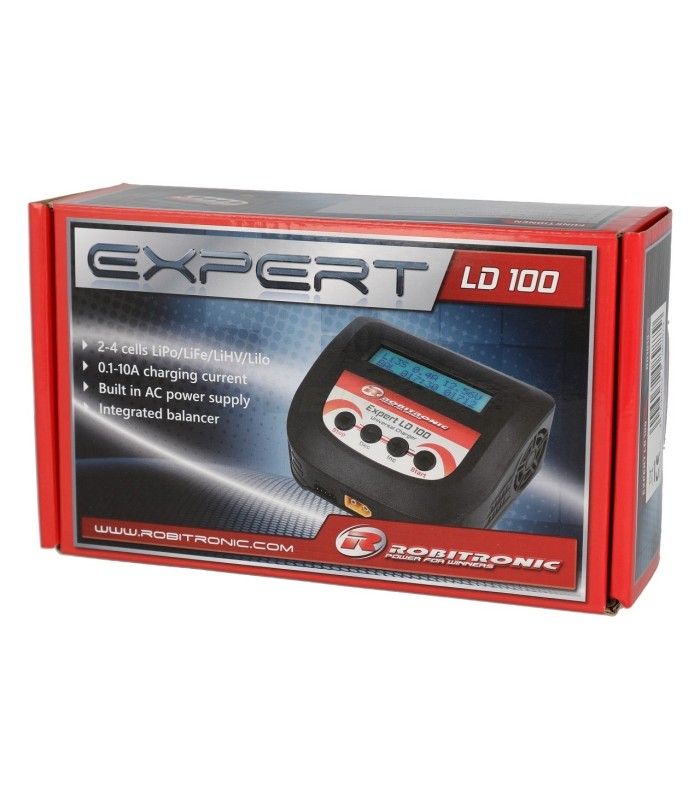Cargador Expert LD 100 lipo 2-4S 10A 100W - E1rc.com