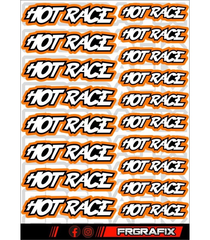 Logos Hot Races naranja - E1rc.com