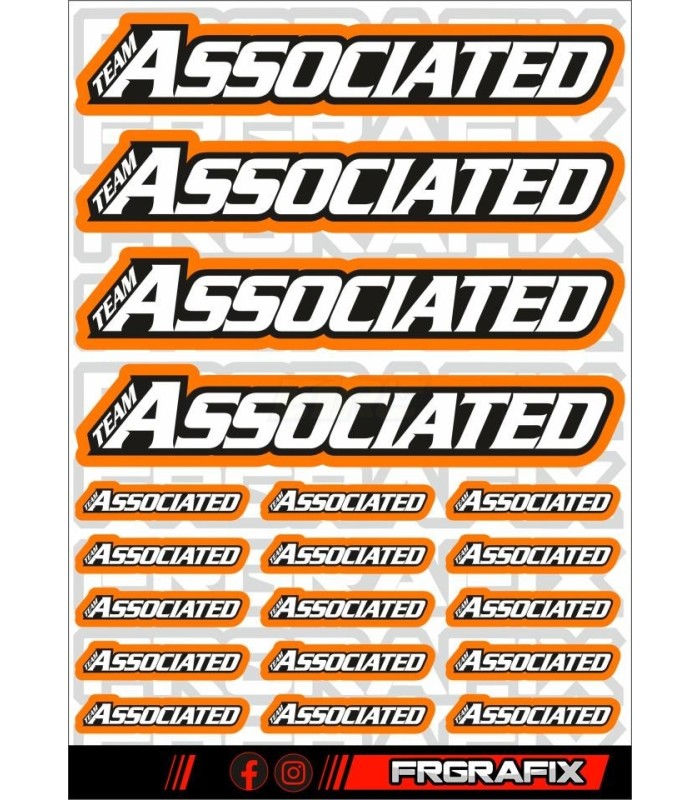 Logos Team Associated naranja - E1rc.com