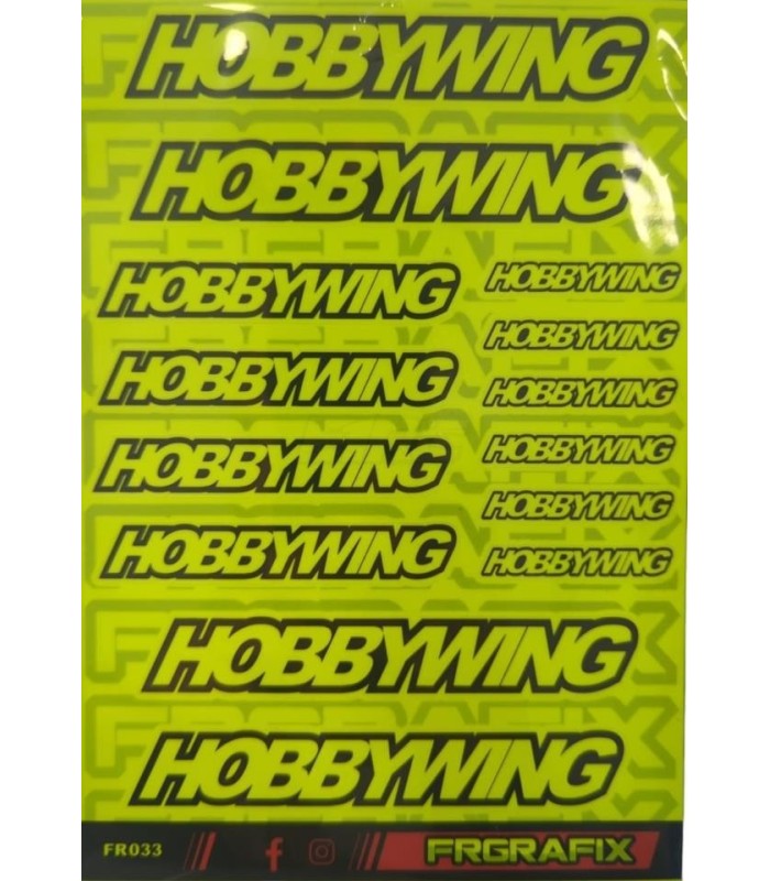 Logos Hobbywing amarillo fluor - E1rc.com