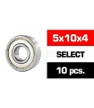 Rodamientos campana tapa metalica 5x10x4 (10u)