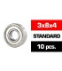 Rodamientos HS tapas metalicas 3x8x4mm (10u) - E1rc.com