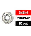 Rodamientos HS tapas metalicas 3x8x4mm (10u)