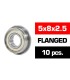 Rodamientos HS flanged tapas metalicas 5x8x2.5(10) - E1rc.com