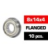 Rodamientos flanged tapas metalicas HS 8x14x4 (10) - E1rc.com