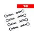 Clips carroceria 1/8 L+R negros (8u) - E1rc.com