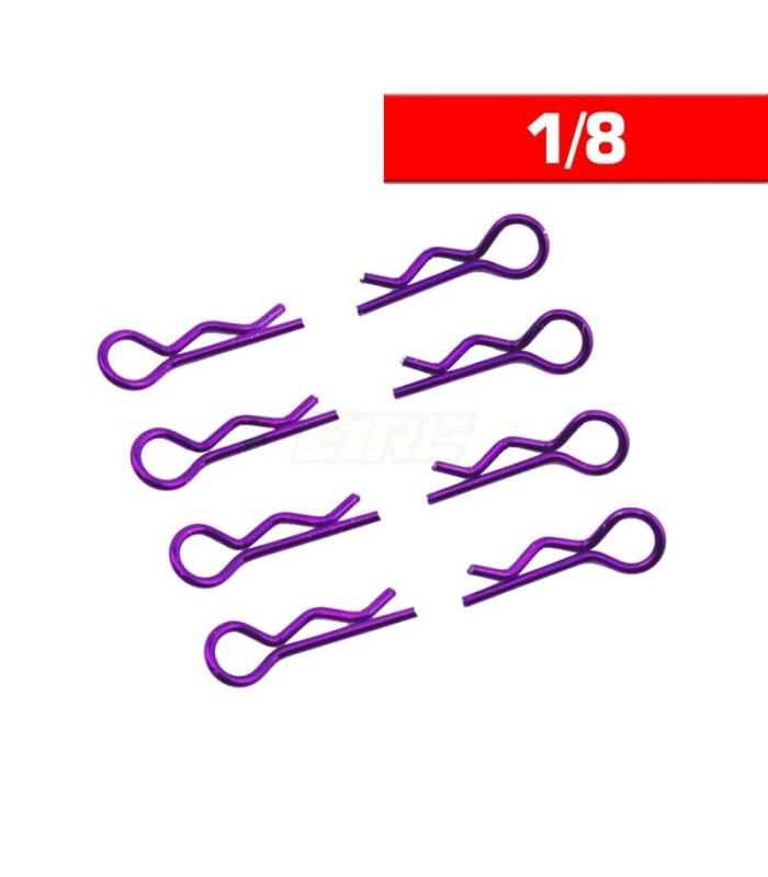 Clips carroceria 1/8 L+R purpura (8u) - E1rc.com
