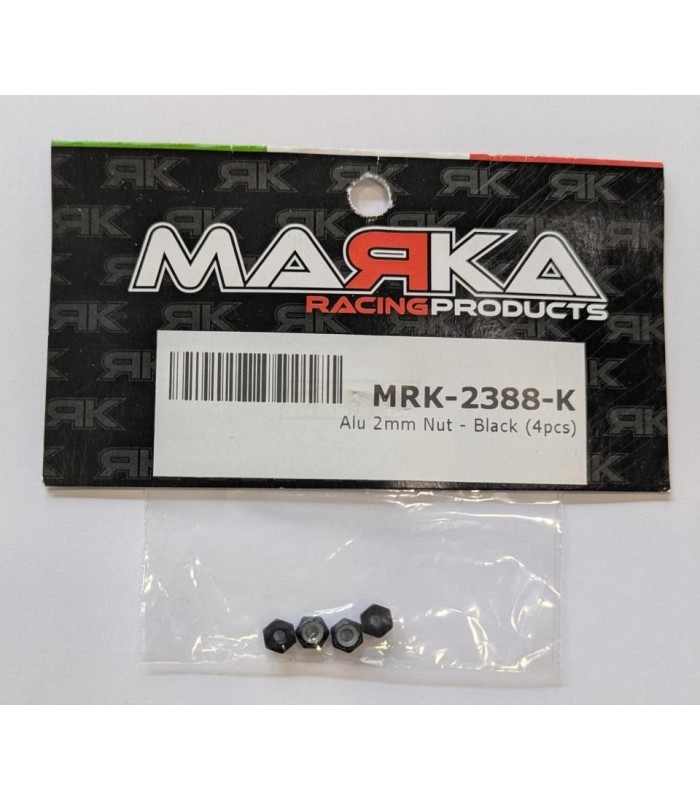 Tuerca aluminio negro 2mm Marka (4u) - E1rc.com