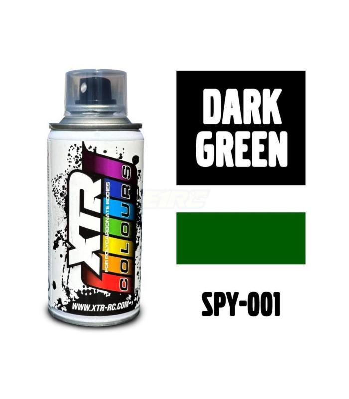 Pintura lexan dark green spray 150ml XTR - E1rc.com