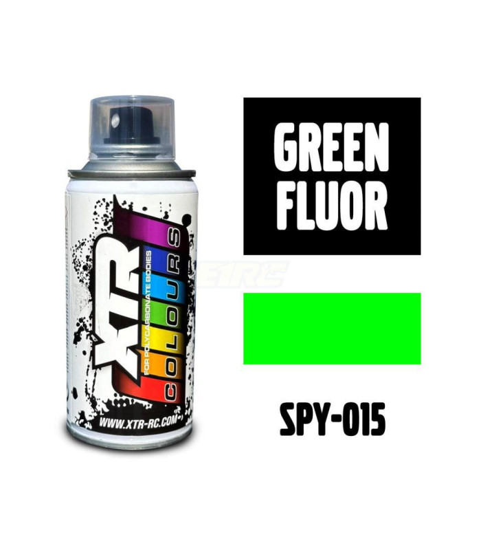 Pintura lexan verde fluor spray 150ml XTR - E1rc.com