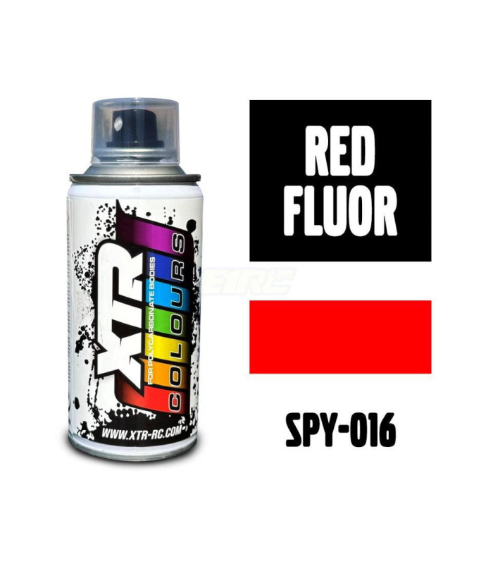 Pintura lexan rojo fluor spray 150ml XTR - E1rc.com
