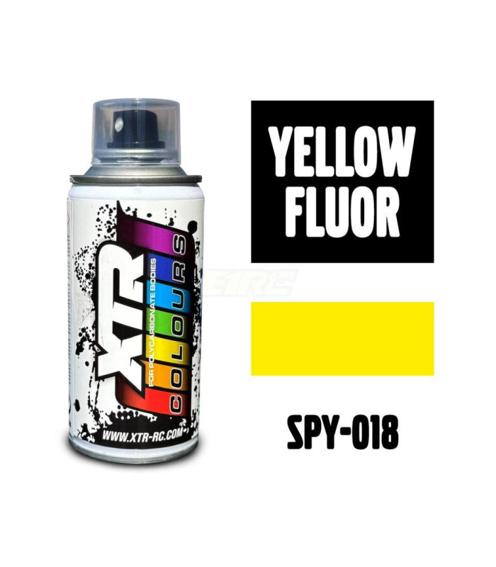 Pintura lexan amarillo fluor spray 150ml XTR - E1rc.com
