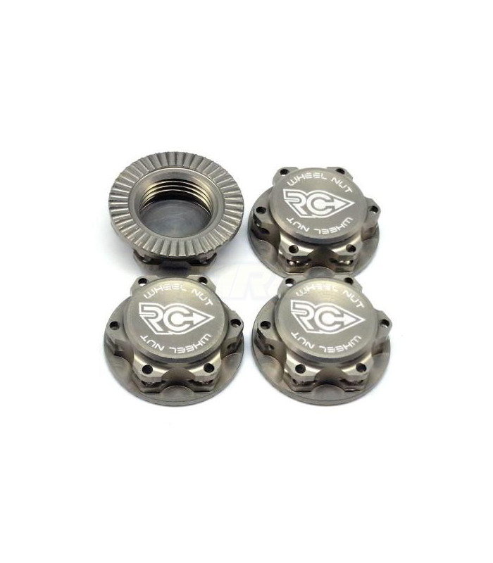 Tuercas de ruedas 17mm aluminio gris Rc Project - E1rc.com