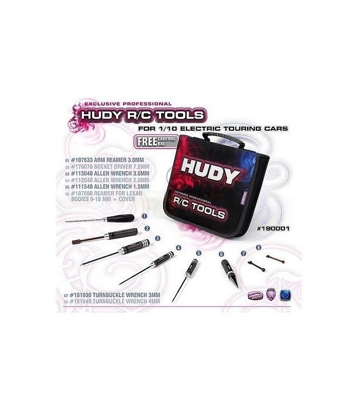 Kit de herramienta para coches pista electricos + bolsa de transporte - E1rc.com