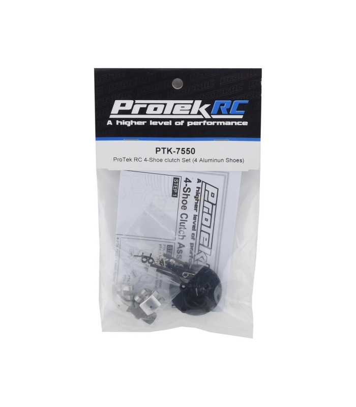 Embrague Protek Rc 34mm y 4 zapatas de aluminio - E1rc.com