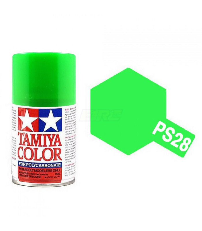 Pintura TAMIYA green PS-28 spray color fluorescent - E1rc.com
