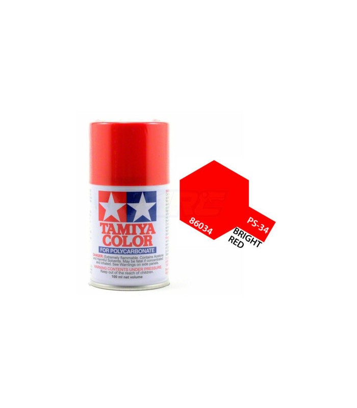Pintura TAMIYA red PS-34 spray color bright - E1rc.com