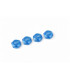 Tuerca 1/8 aluminio XTR ciega azul estriada (4u) - E1rc.com